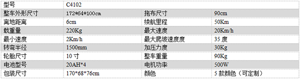 电动巴里坤尘推车C4102